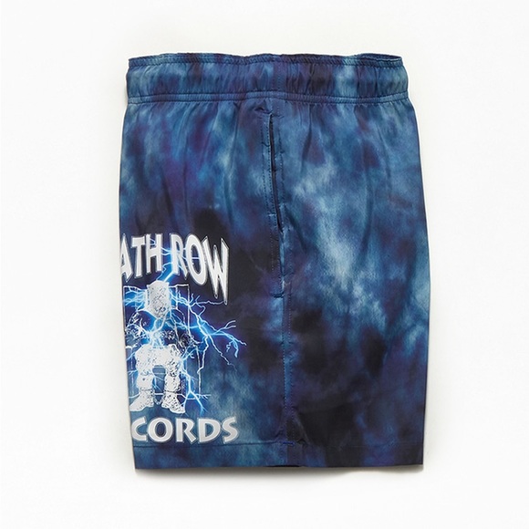 Death Row men’s Tie Dyed 15" Swim Trunks - Picture 3 of 15